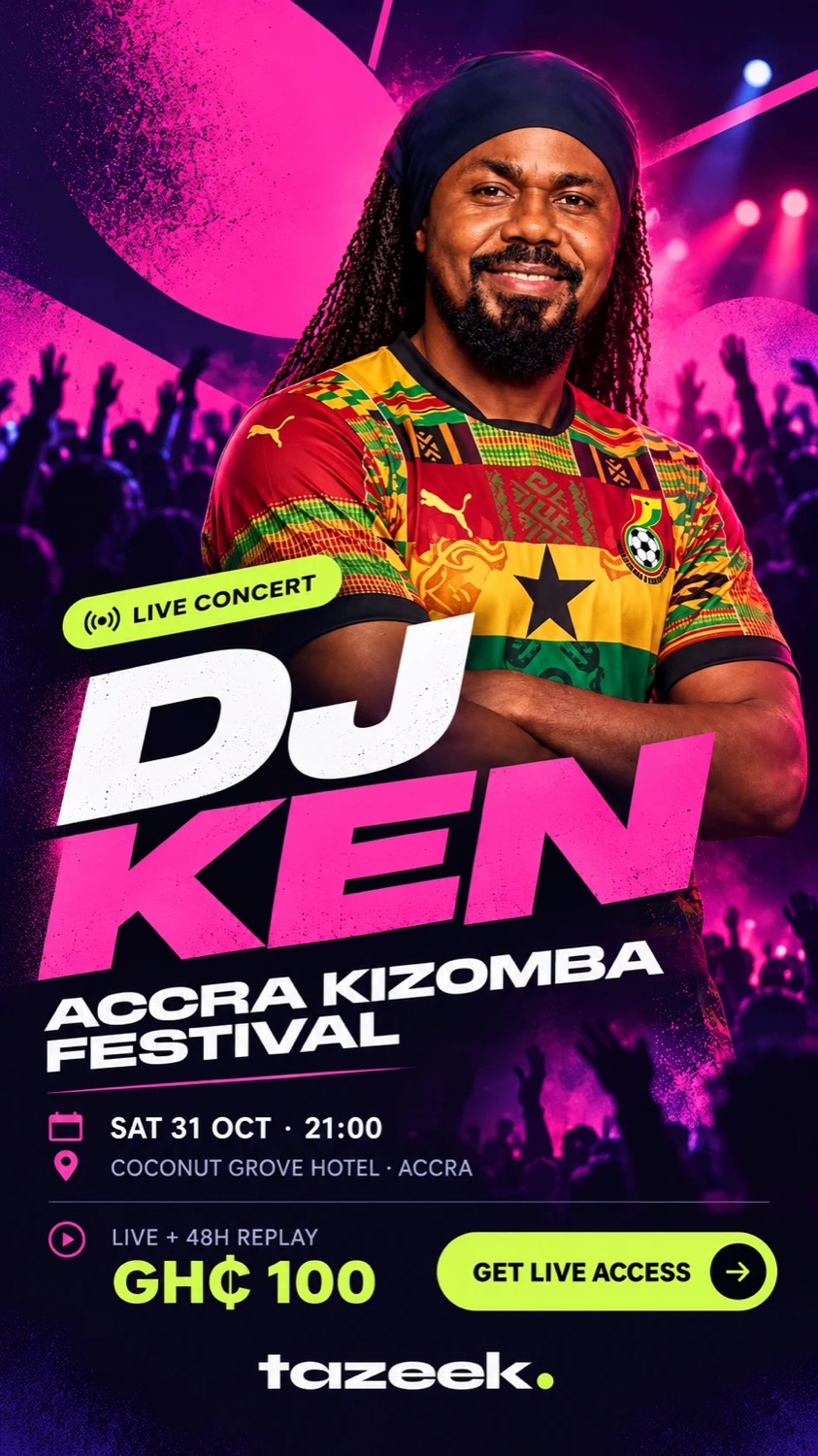 DJ Ken, Accra Kizomba Festival, samedi 31 octobre 21:00